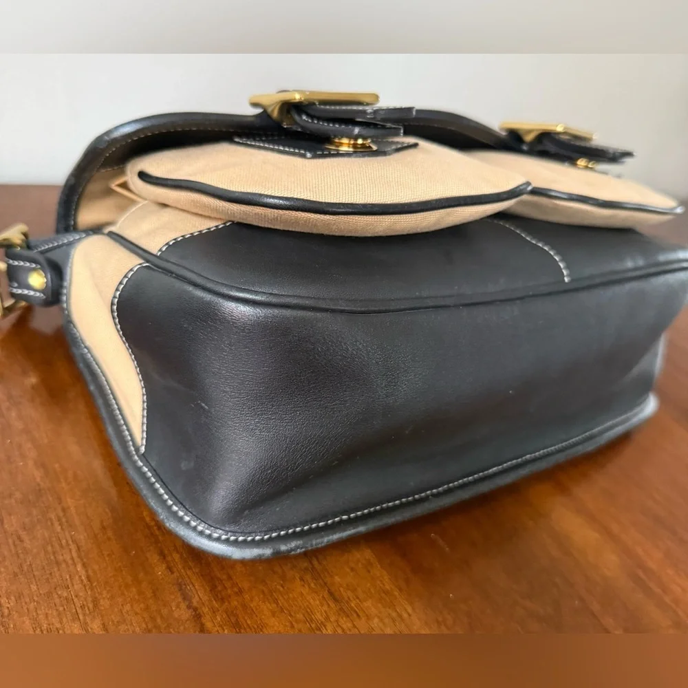Vintage Coach Legacy Canvas Saddle Field Bag - Picture 9 of 12